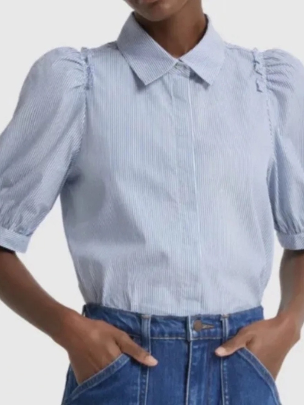 Goop Puff Sleeve Nicole Button Down Like New!!! Rare Find!!